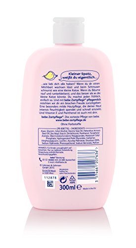 bebe Zartpflege Pflegemilch/Zarte Körpermilch für Kinder/Sanfte Körperpflege mit angenehmen Duft/3 x 300ml